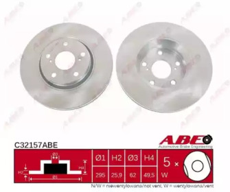 Диск гальмівний передн Лів/Прав TOYOTA AURIS, AVENSIS, COROLLA, COROLLA VERSO, VERSO 1.33-2.2D 04.04-10.18
