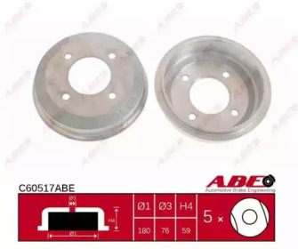 Гальмівний барабан задн HYUNDAI ACCENT, ACCENT I, ACCENT II 1.3-1.6 10.94-11.05