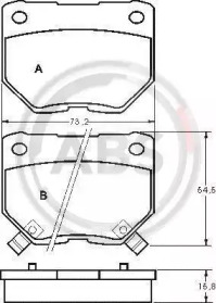 Гальмівнi колодки дисковi задн. Nissan 300 ZX 3.0 05.90-09.95
