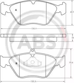 Гальмівні колодки пер. Vectra A/Omega B 92-05 (ATE)