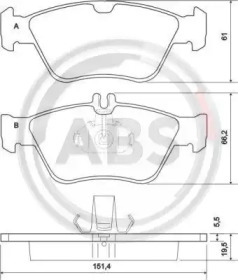 Гальмівні колодки пер. MB W202/210 (ATE)