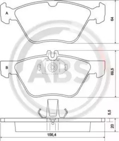 Гальмівні колодки пер. W202/210 (ATE)/211 4Matic