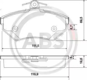 Гальмівні колодки пер. AUDI A4/SEAT CORDOBA/VW PASSAT 1.6-1.9DH 94-02 (TRW)