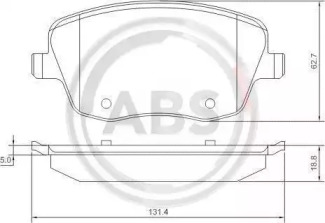 Гальмівні колодки пер. VW Polo 02-/Skoda Fabia 99-14 (TRW)
