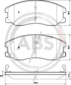Гальмівні колодки пер. Chevrolet Captiva 06- (akebono)