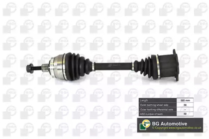 Привідний вал VW Sharan/Alhambra/Galaxy 1.8-2.8 i/TDI 95-10 Пр./Л.