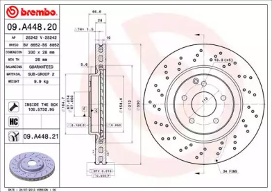 Гальмівний диск пер. W203/S203/C209 (330х28)