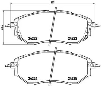 Гальмівні колодки пер. Subaru Legacy IV/Outback 03- (akebono)