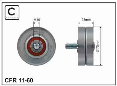 70x10x28 Ролик паска приводного Peugeot/Citroen 1.1/1.4/1.6 16V 97-