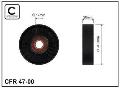 94,5x17x26 Ролик паска приводного W202/W210/W220/W140/W163