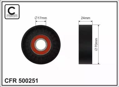 70x17x26 plastic Ролик паска приводного Audi A4 2.0TDI 08-/Skoda Octavia 1.6TDI 09- /VW Passat 1.6TDI-2.0TDI 12-