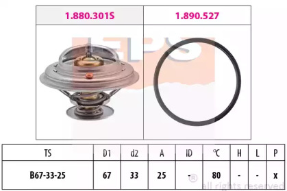 Термостат 80C Bmw/Ford Galaxy/VW Bora,Golf IV,Passat,T IV 2.3-2.8 V6 97/08-