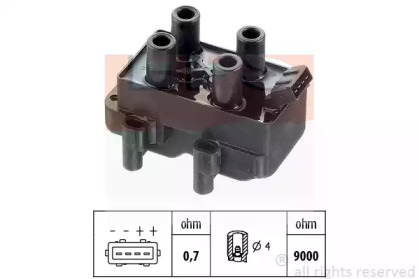 Катушка зажигания Opel Vectra 90-,Astra,Omega 1994- 1,8/2,0