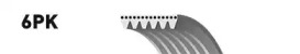 Ремінь поліклін. 6PK1530 (вир-во Gates)