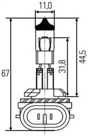 Лампа 12V H27/2 27W PGJ13 US-TYPE 881