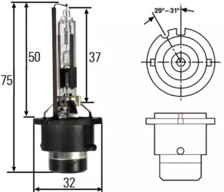 Лампа ксенон 85V D2R 35W P32d-3 4300K
