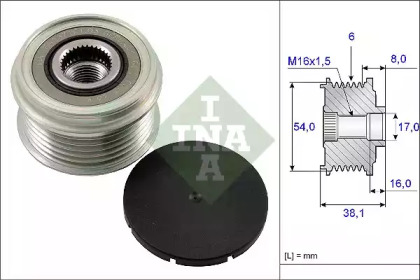 Шків генератора Doblo/Combo 1.3 MJTD/CDTi 03- (тип Valeo)