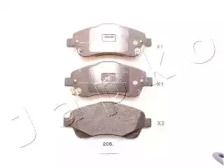 Гальмівні колодки пер. Toyota Avensis 00-08 (bosch)