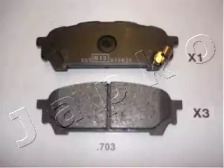 Колодки гальмівні дискові зад. Subaru Forester, Impreza 2.0-2.5 (03-) (51703) JAPKO
