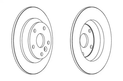 Гальмівний диск задній Ford Focus ,Galaxy ,Kuga ,Mondeo ,S-Max/ Land Rover Range Rover Evoque