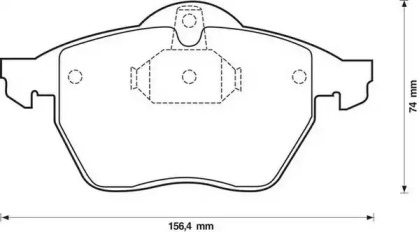 Гальмівні колодки передні Opel Astra G, Calibra A, Vectra B / Chevrolet / Infinity Q45