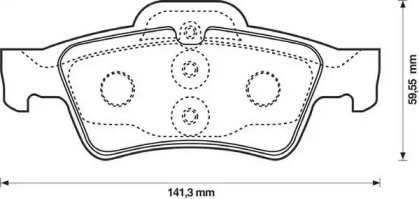 Гальмівні колодки задні Mercedes CLS(C218X218)E-Class(W211S211)S-Class(W220W221)SL