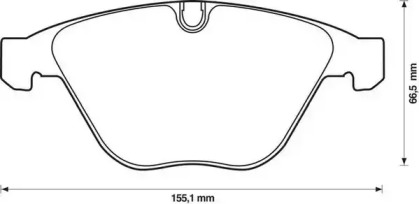 Гальмівні колодки пер. BMW 5(E60)/7(E65) 02-10 (ATE)