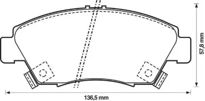 Гальмівні колодки передні Honda Civic V VI VII VIII, CRX III