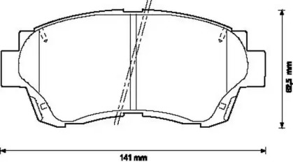 Гальмівні колодки передні  Lexus ES, GS, LS, SC / Toyota Altezza, Camry, Celica, Corona, Mark II, Si