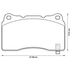 Гальмівні колодки пер. Megane 08-Model S/X 12- (Brembo)
