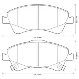 Гальмівні колодки передні Toyota Auris, Avensis, Verso