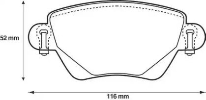 Гальмівні колодки зад. Mondeo 3 00-07 (Bosch)