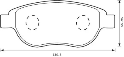 Гальмівні колодки передні Citroen C3, C4, Xsara, Picasso / Peugeot 1007, 206, 207, 307, Partner