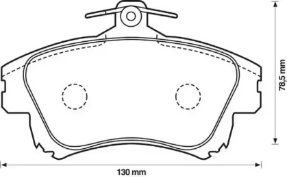 Гальмівні колодки передні Volvo S40 / Mitsubishi Carisma, Colt / Smart Forfour