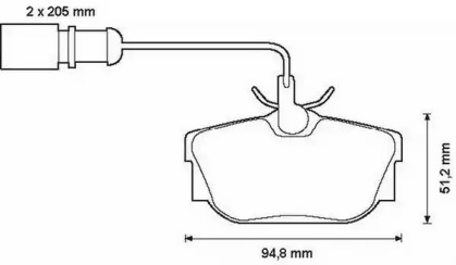 Гальмівні колодки задні Ford Galaxy / Seat Alhambra / VW Sharan, Transporter