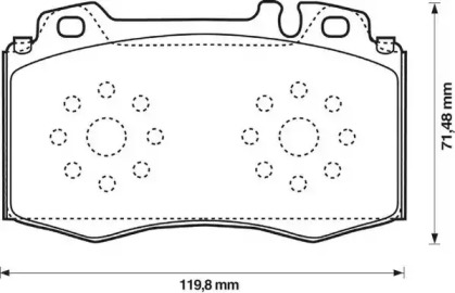 Гальмівні колодки передні Mercedes C-Class, CLK, CLS, E-Class, S-Class, SL, SLK