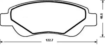 Гальмівні колодки передні Toyota Aygo / Peugeot 107, 108 / Citroen C1