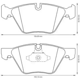 Гальмівні колодки пер. BMW 3(E90)/1(E81) 04-13 (ATE)