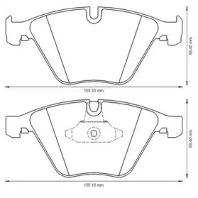 Гальмівні колодки пер. BMW 3 (E90)/5 (E60)/7 (E65) 02-13 (ATE)