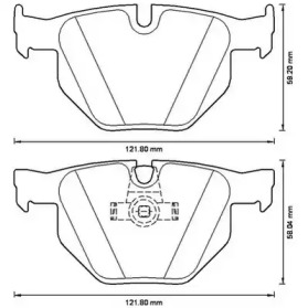 Гальмівні колодки зад. BMW 3(E90)/5(E60) (ATE)