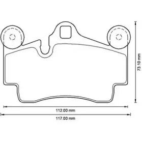 Гальмівні колодки зад. Audi Q7/Touareg/Cayenne (Brembo)