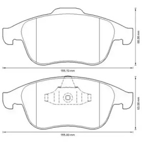 Гальмівні колодки пер. Laguna 07-/Megane 12-/Scenic 09- (ATE)