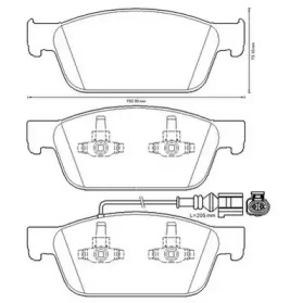 Гальмівні колодки передні VW Transporter T5, T6, California T5, T6, Multivan T5, T6