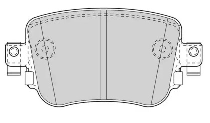 Гальмівні колодки задні Audi A1, Q3 / VW Caddy IV, Sharan / Seat Alhambra, Leon / Skoda Octavia III