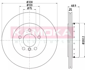 Гальмiвнi диски BMW 5 (F10/F11) 09-17