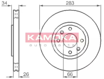 Гальмiвнi диски CITROEN BERLINGO 97-/C4 04-/C5 01-/PEUGEOT 307 03-