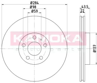 Гальмiвнi диски ALFA ROMEO  147 01-/156 97-05/FIAT DOBLO 10-