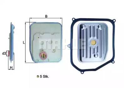 Фільтр масляний АКПП VW GOLF IV 98-, AUDI A4 94- з прокладкою (вир-во KNECHT-MAHLE)