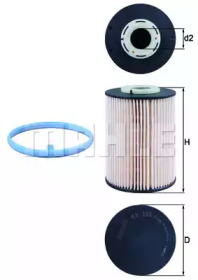 MAHLE FORD фільтр паливний MONDEO IV 2.0 TDCi 07-15, VOLVO S60 II D4 2.0 13-15, VOLVO V60 I 2.4 Hybrid 12-15, XC70 II D5 AWD 2.4 07-09
