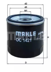 MAHLE OPEL Фильтр масляный Astra K 1,4 15-